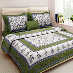 traditional-jaipuri-print-king-size-bed-sheet-with-2-pillow-covers-100-cotton-90x-108-inches